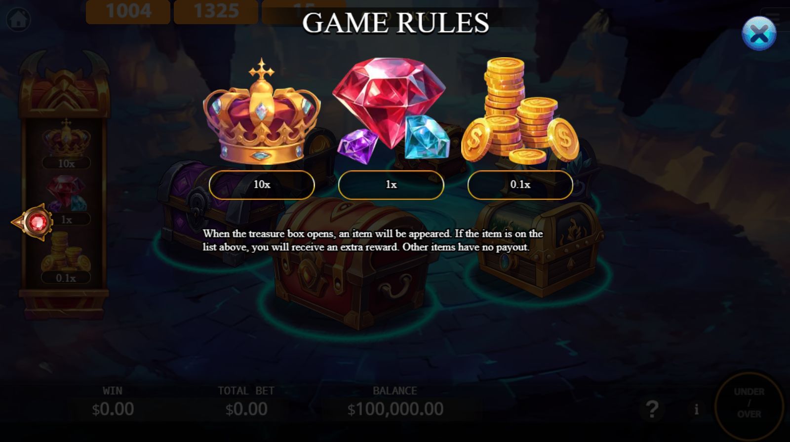 play Awesome Treasure Game for real money